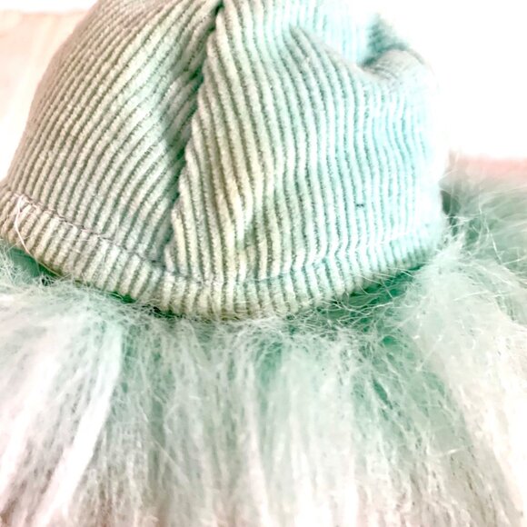 Vintage Russ Berrie Troll Doll Mint Green Hair Outfit 12” Collectible Plush Toy - Picture 7 of 9